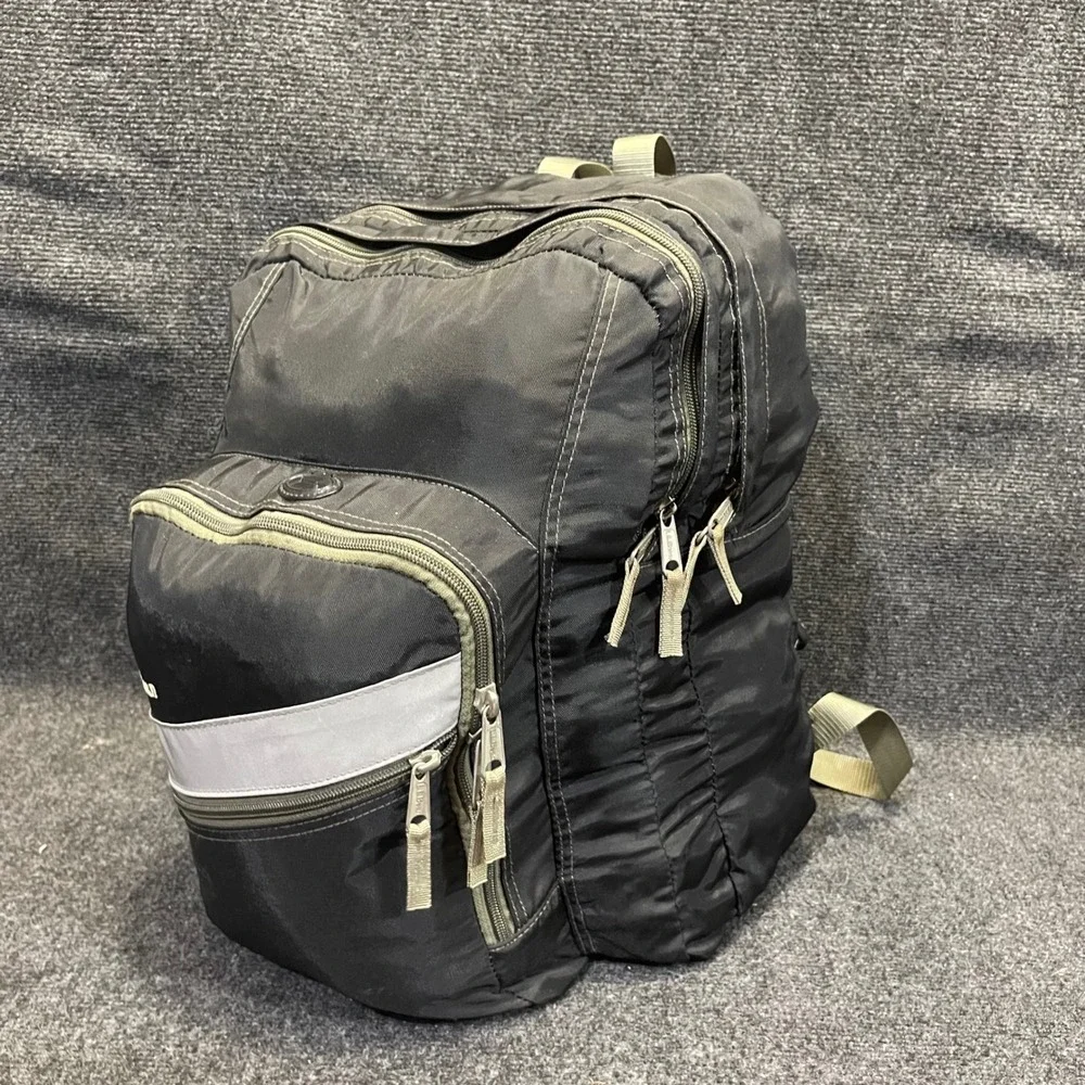 L.L. Bean 0YP70 Quad Pack Backpack Black Reflective Large Model 296963 Daypack